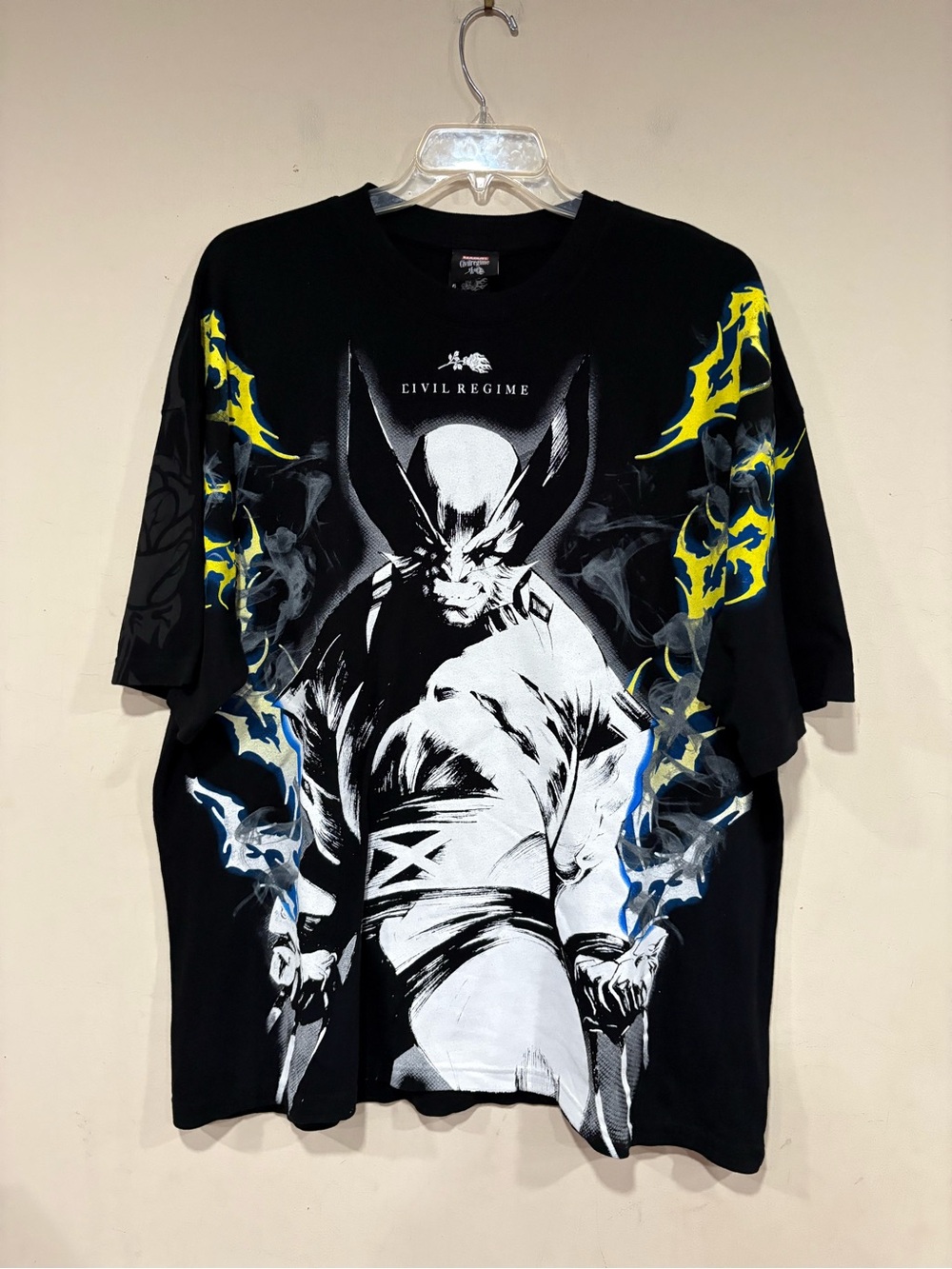 Marvel Wolverine Shirt Mens 2XL Black Civil Regime X-Men Graphic Tee